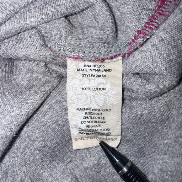 Soft Surroundings Womens XS Button-Up Waffle Knit Shirts Blue & Pink Cotton - Picture 9 of 9